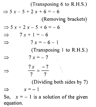 RS Aggarwal Solutions for Class 6 Maths Chapter 9–Linear Equations in One Variable Ex 9B Question 16