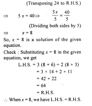 RS Aggarwal Solutions for Class 6 Maths Chapter 9–Linear Equations in One Variable Ex 9B Question 19