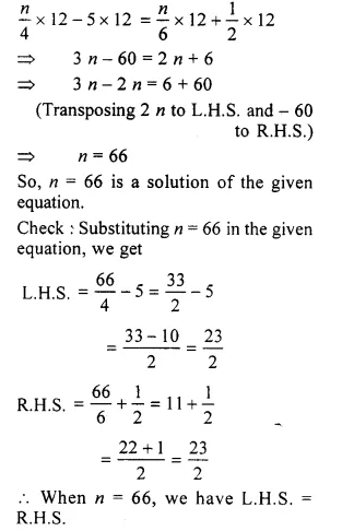 RS Aggarwal Solutions for Class 6 Maths Chapter 9–Linear Equations in One Variable Ex 9B Question 21
