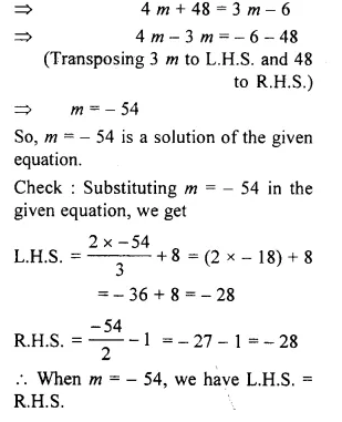 RS Aggarwal Solutions for Class 6 Maths Chapter 9–Linear Equations in One Variable Ex 9B Question 22