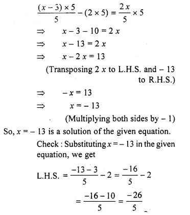 RS Aggarwal Solutions for Class 6 Maths Chapter 9–Linear Equations in One Variable Ex 9B Question 24