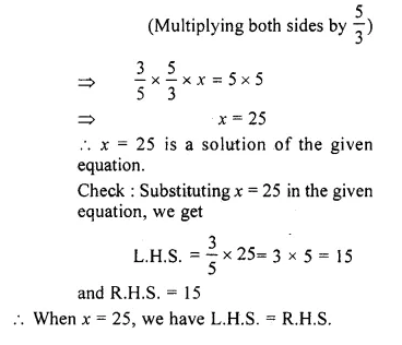 RS Aggarwal Solutions for Class 6 Maths Chapter 9–Linear Equations in One Variable Ex 9B Question 8