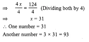 RS Aggarwal Solutions for Class 6 Maths Chapter 9–Linear Equations in One Variable Ex 9C Question 8