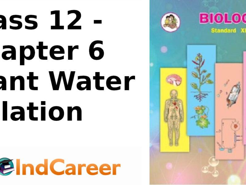 Maharashtra Board Solutions Class 12 Biology: Chapter 6- Plant Water Relation