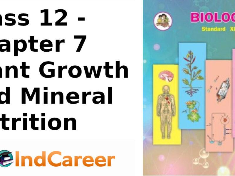Maharashtra Board Solutions Class 12 Biology: Chapter 7- Plant Growth and Mineral Nutrition