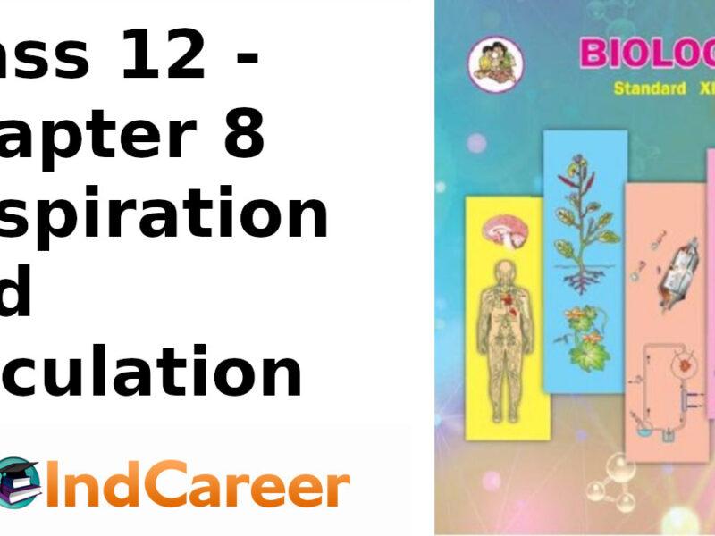 Maharashtra Board Solutions Class 12 Biology: Chapter 8- Respiration and Circulation