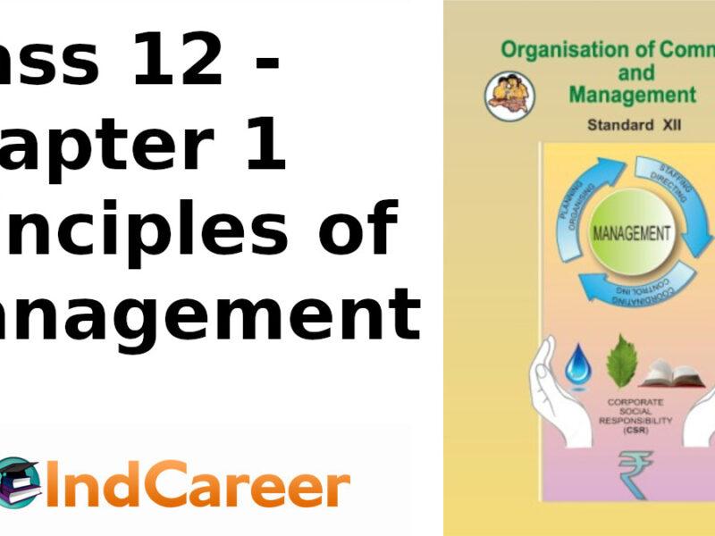 Maharashtra Board Solutions Class 12-Organisation of Commerce and Management: Chapter 1- Principles of Management