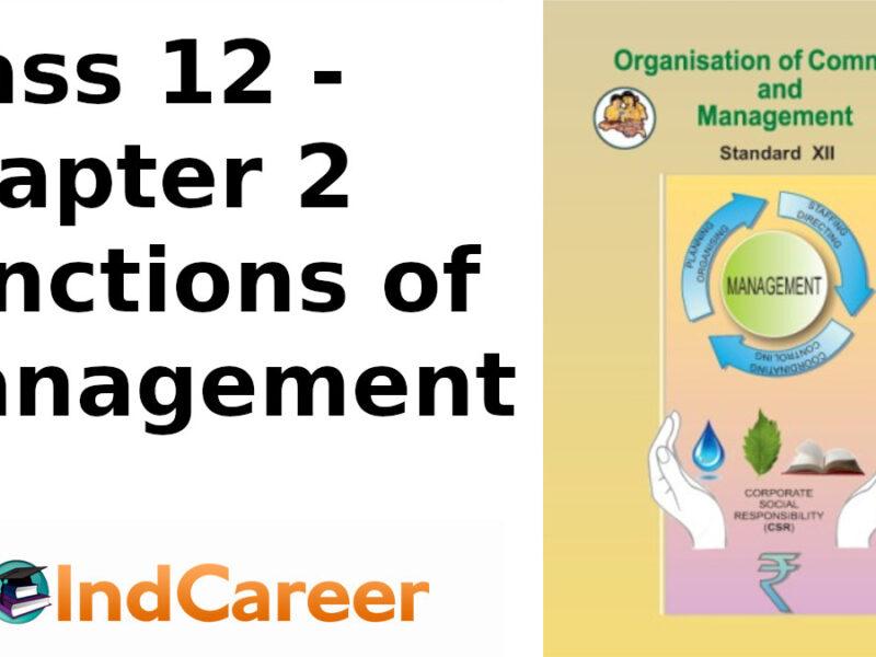 Maharashtra Board Solutions Class 12-Organisation of Commerce and Management: Chapter 2- Functions of Management