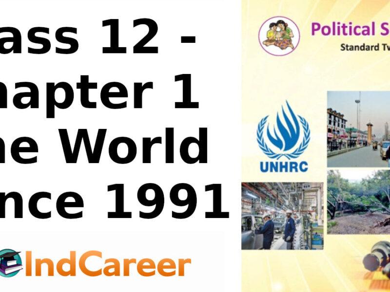 Maharashtra Board Solutions Class 12-Political Science: Chapter 1- The World Since 1991