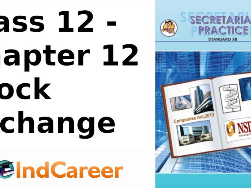 Maharashtra Board Solutions Class 12-Secretarial Practice: Chapter 12- Stock Exchange