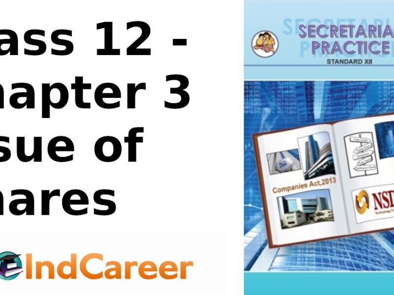 Maharashtra Board Solutions Class 12-Secretarial Practice: Chapter 3- Issue of Shares
