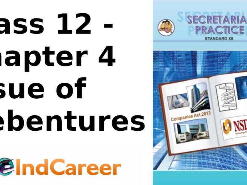 Maharashtra Board Solutions Class 12-Secretarial Practice: Chapter 4- Issue of Debentures
