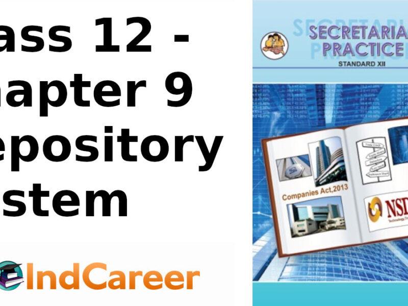 Maharashtra Board Solutions Class 12-Secretarial Practice: Chapter 9- Depository System