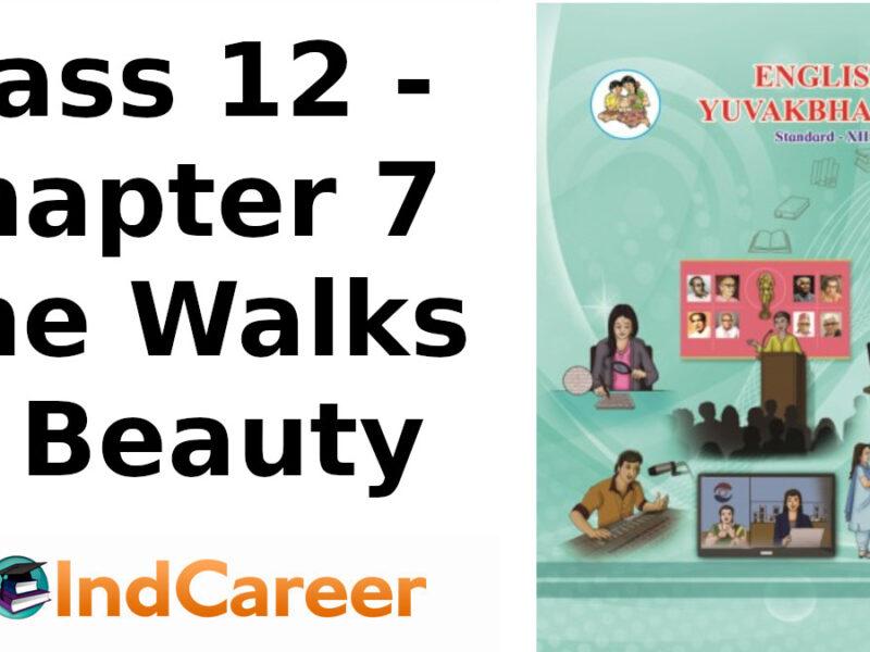 Maharashtra Board Solutions Class 12-English Yuvakbharati (Poetry): Chapter 7- She Walks in Beauty