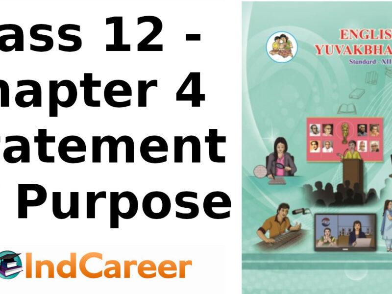 Maharashtra Board Solutions Class 12-English Yuvakbharati (Writing Skills): Chapter 4- Statement of Purpose