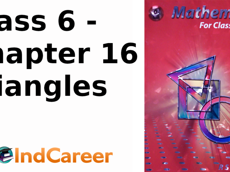RS Aggarwal Solutions for Class 6 Maths Chapter 16–Triangles