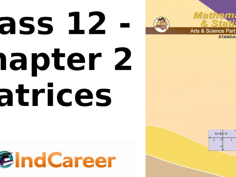Maharashtra Board Solutions Class 12-Arts & Science Maths (Part 1): Chapter 2- Matrices