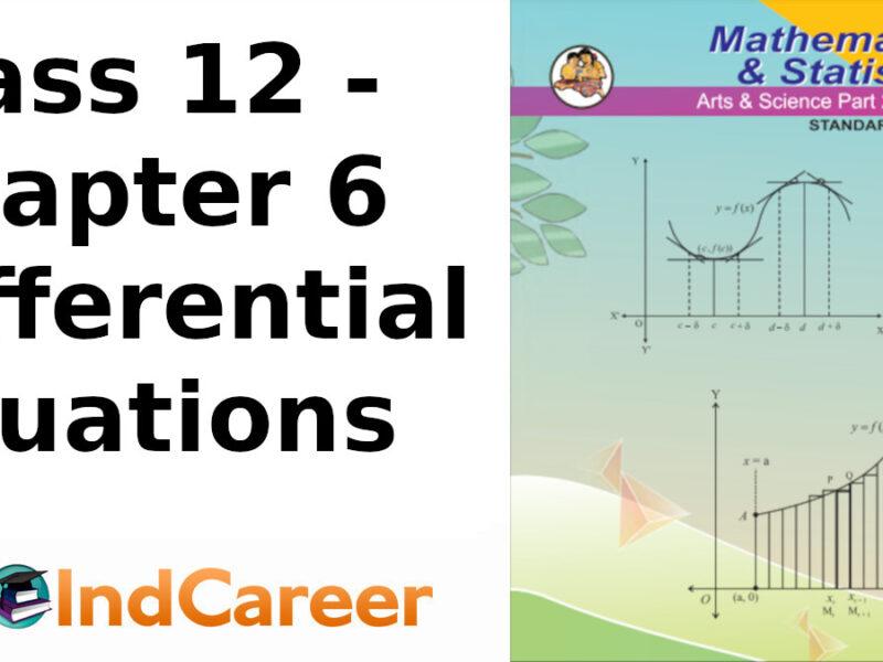 Maharashtra Board Solutions Class 12-Arts & Science Maths (Part 2): Chapter 6- Differential Equations