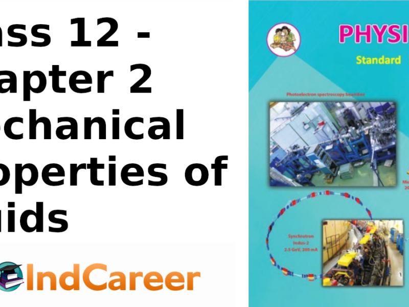 Maharashtra Board Solutions Class 12 Physics: Chapter 2- Mechanical Properties of Fluids