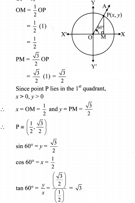 Maharashtra Board Solutions Class 11-Arts & Science Maths (Part 1): Chapter 2- Trigonometry – I Ex 2.1