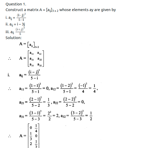 Maharashtra Board Solutions Class 11-Arts & Science Maths (Part 1): Chapter 4- Determinants and Matrices Ex 4.4