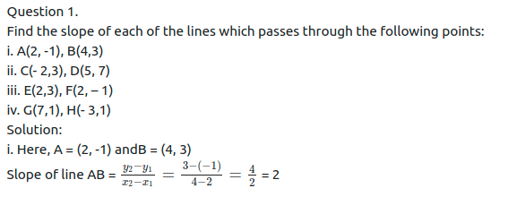 Maharashtra Board Solutions Class 11-Arts & Science Maths (Part 1): Chapter 5- Straight Line Ex . 5.2