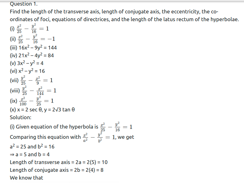 Maharashtra Board Solutions Class 11-Arts & Science Maths (Part 1): Chapter 7- Conic Sections Ex 7.3