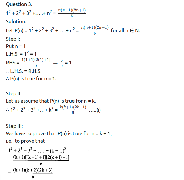 Maharashtra Board Solutions Class 11-Arts & Science Maths (Part 2): Chapter 4- Methods of Induction and Binomial Theorem Ex 4.1