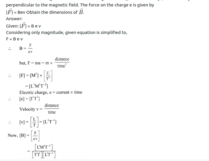 Maharashtra Board Solutions Class 11-Physics: Chapter 1- Units and Measurements 