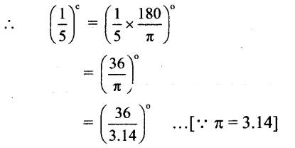 Maharashtra Board Solutions Class 11-Arts & Science Maths (Part 1): Chapter 1- Angle and its Measurement