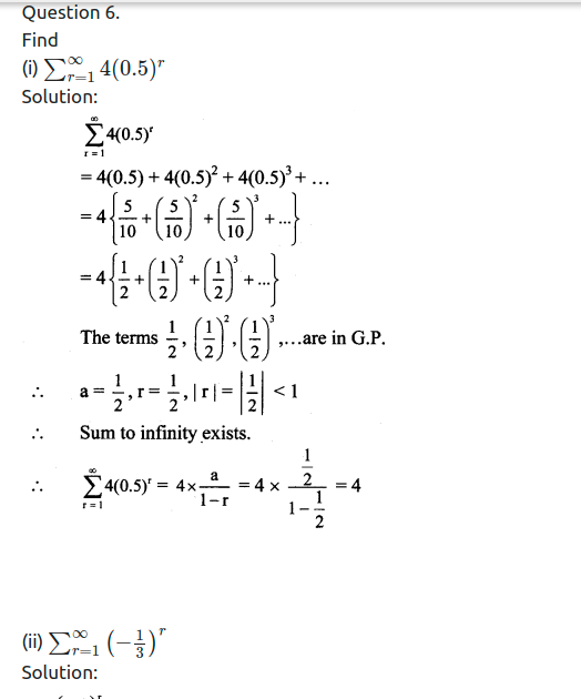 Maharashtra Board Solutions Class 11-Arts & Science Maths (Part 2): Chapter 2- Sequences and Series Ex. 2.3