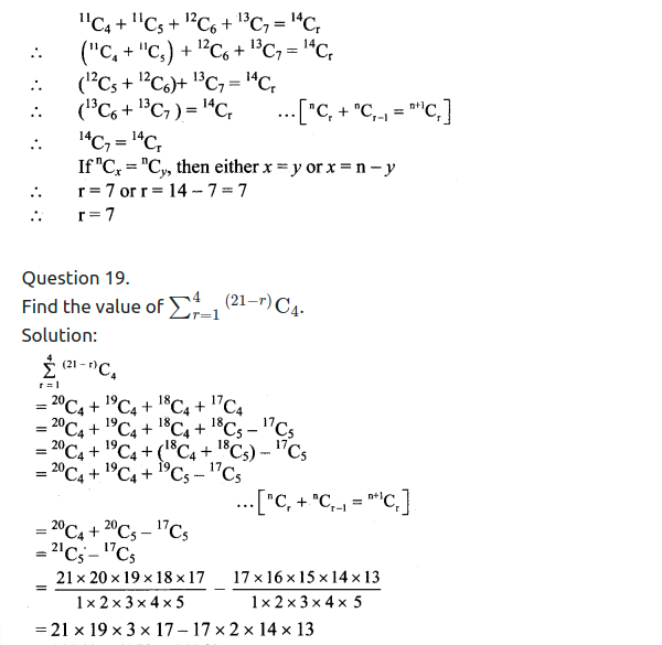 Maharashtra Board Solutions Class 11-Arts & Science Maths (Part 2): Chapter 3- Permutations and Combination Ex . 3.6