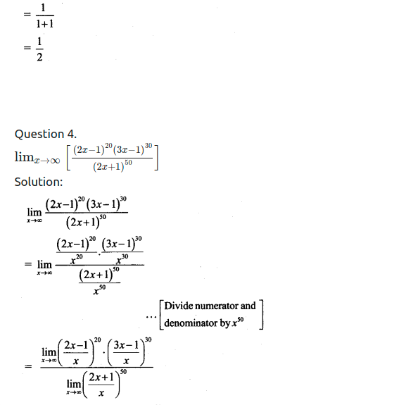Maharashtra Board Solutions Class 11-Arts & Science Maths (Part 2): Chapter 7- Limits Ex 7.7