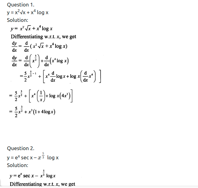 Maharashtra Board Solutions Class 11-Arts & Science Maths (Part 2): Chapter 9- Differentiation Ex 9.2