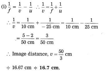 Maharashtra Board Solutions for Class 10- Science (Part 1): Chapter 7- Lenses
