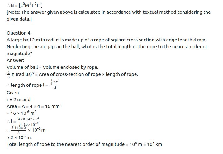 Maharashtra Board Solutions Class 11-Physics: Chapter 1- Units and Measurements 