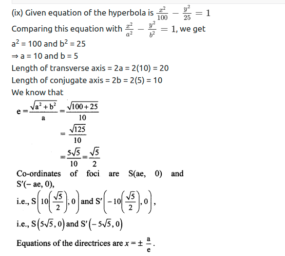 Maharashtra Board Solutions Class 11-Arts & Science Maths (Part 1): Chapter 7- Conic Sections Ex 7.3