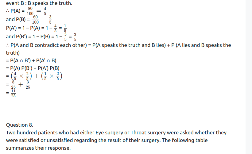 Maharashtra Board Solutions Class 11-Arts & Science Maths (Part 1): Chapter 9- Probability Ex 9.3