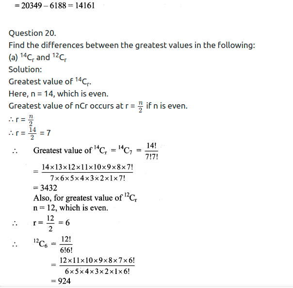 Maharashtra Board Solutions Class 11-Arts & Science Maths (Part 2): Chapter 3- Permutations and Combination Ex . 3.6
