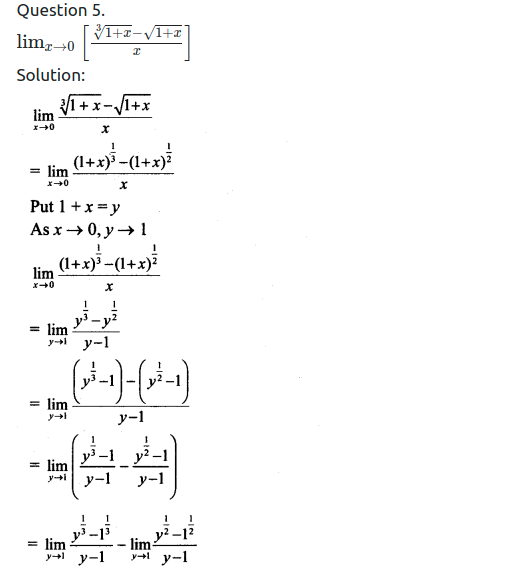 Maharashtra Board Solutions Class 11-Arts & Science Maths (Part 2): Chapter 7- Limits Ex 7.1