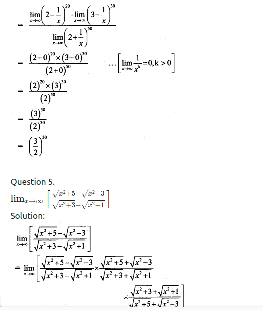 Maharashtra Board Solutions Class 11-Arts & Science Maths (Part 2): Chapter 7- Limits Ex 7.7