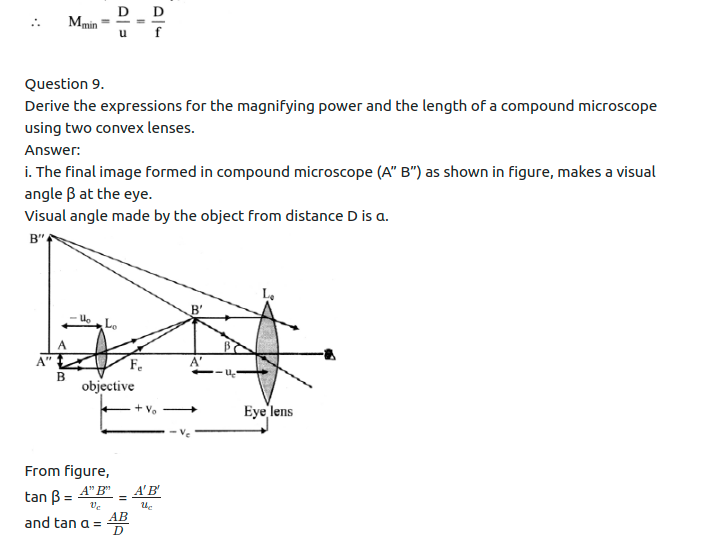 Maharashtra Board Solutions Class 11-Physics: Chapter 9- Optics