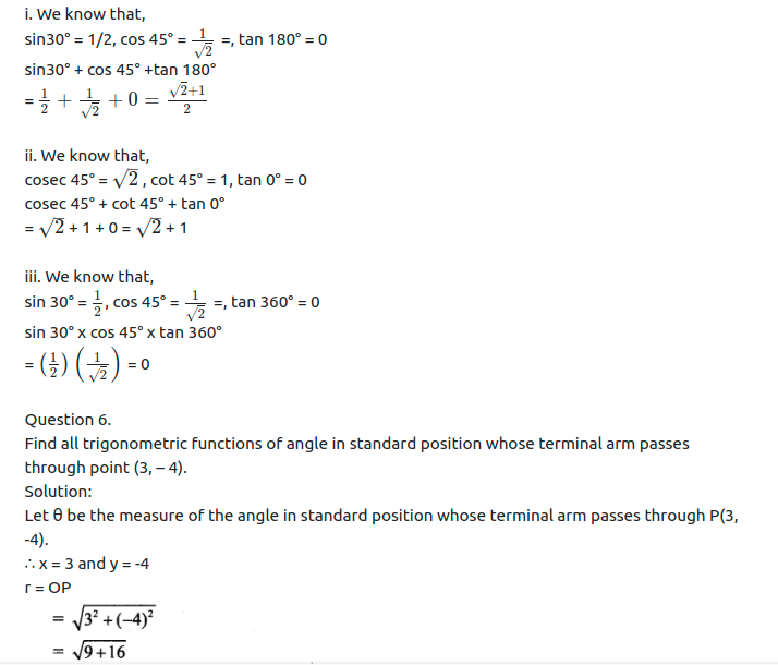 Maharashtra Board Solutions Class 11-Arts & Science Maths (Part 1): Chapter 2- Trigonometry – I Ex 2.1