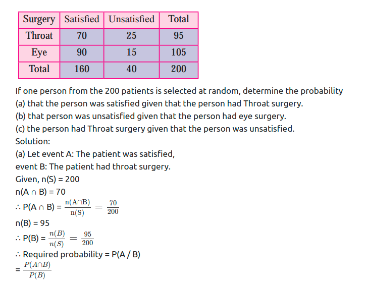 Maharashtra Board Solutions Class 11-Arts & Science Maths (Part 1): Chapter 9- Probability Ex 9.3