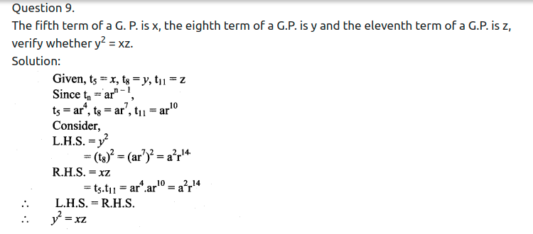 Maharashtra Board Solutions Class 11-Arts & Science Maths (Part 2): Chapter 2- Sequences and Series Ex. 2.1