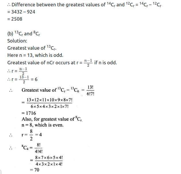 Maharashtra Board Solutions Class 11-Arts & Science Maths (Part 2): Chapter 3- Permutations and Combination Ex . 3.6