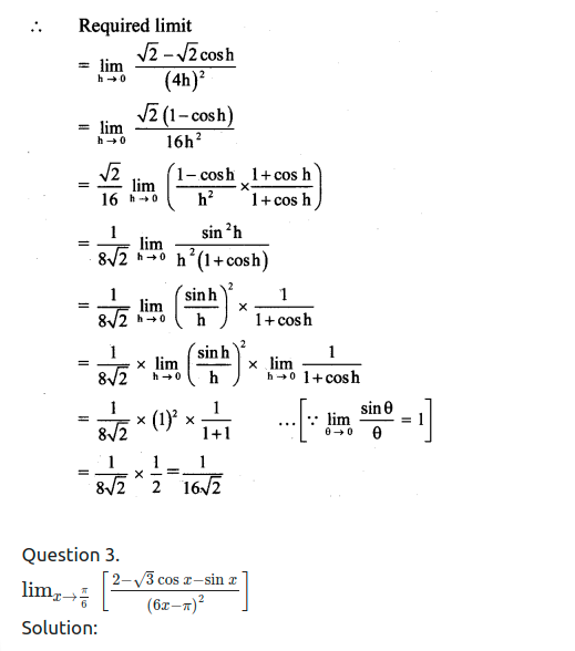 Maharashtra Board Solutions Class 11-Arts & Science Maths (Part 2): Chapter 7- Limits Ex 7.5