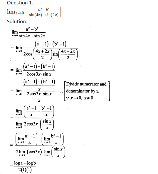 Maharashtra Board Solutions Class 11-Arts & Science Maths (Part 2): Chapter 7- Limits Ex 7.6