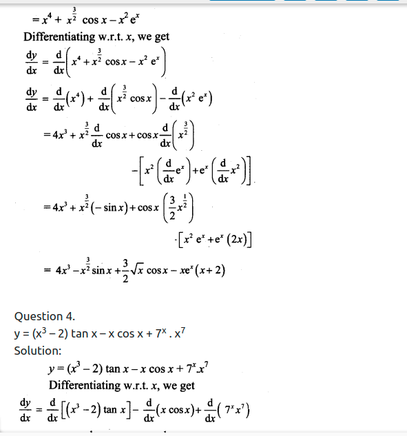 Maharashtra Board Solutions Class 11-Arts & Science Maths (Part 2): Chapter 9- Differentiation Ex 9.2