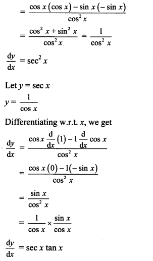 Maharashtra Board Solutions Class 11-Arts & Science Maths (Part 2): Chapter 9- Differentiation Ex 9.2